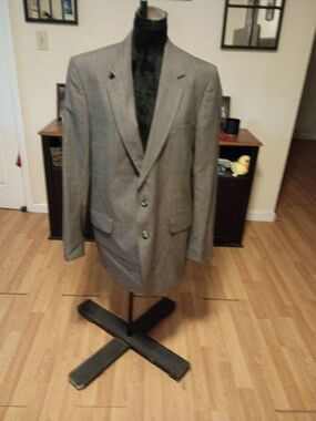 Size 44 Grey Blazer Sport Coat Suit Jacket